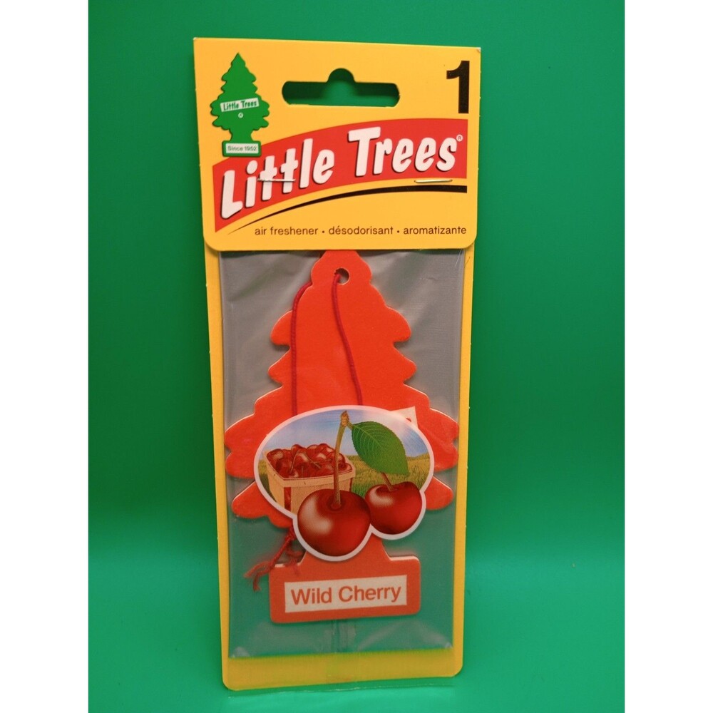 Little Trees Wild Cherry Scent Air Fresheners, 24-Pack for Car and Office